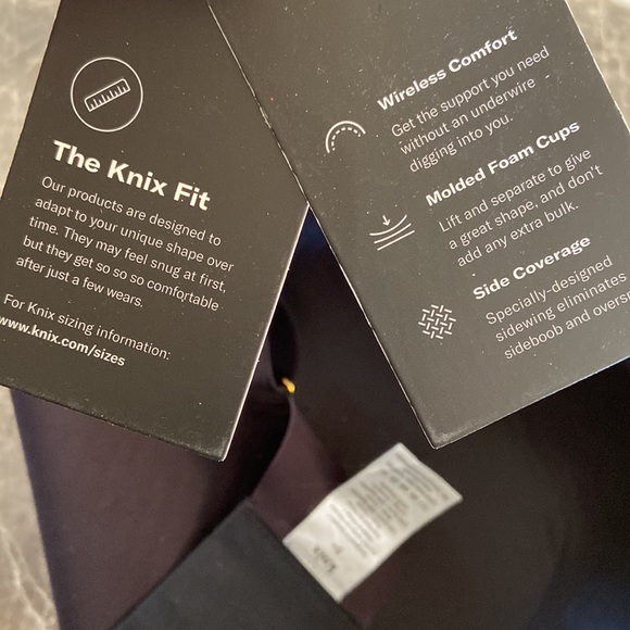 BNWT Knix Wingwoman Contour Bra Black 8+ E F Cup - Picture 14 of 14